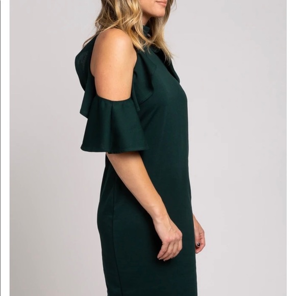 Blue cold shoulder dress - Picture 3 of 7